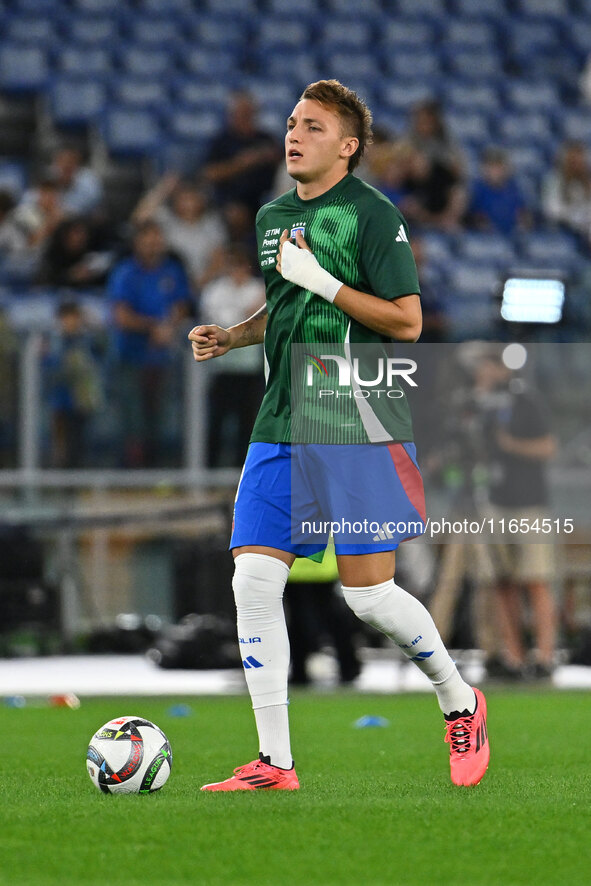 Mateo Retegui (ITA) participates in the UEFA National League Matchday 3 match between Italy and Belgium at the Olympic Stadium in Rome, Ital...