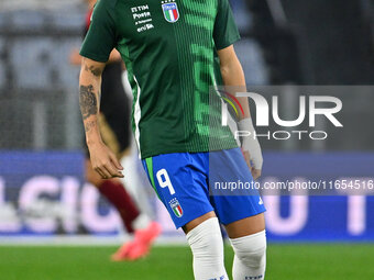 Mateo Retegui (ITA) participates in the UEFA National League Matchday 3 match between Italy and Belgium at the Olympic Stadium in Rome, Ital...