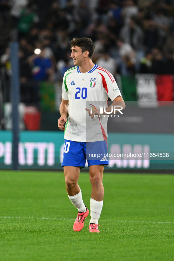 Andrea Cambiaso (ITA) celebrates after scoring the goal of 1-0 during the UEFA National League Matchday 3 match between Italy and Belgium at...