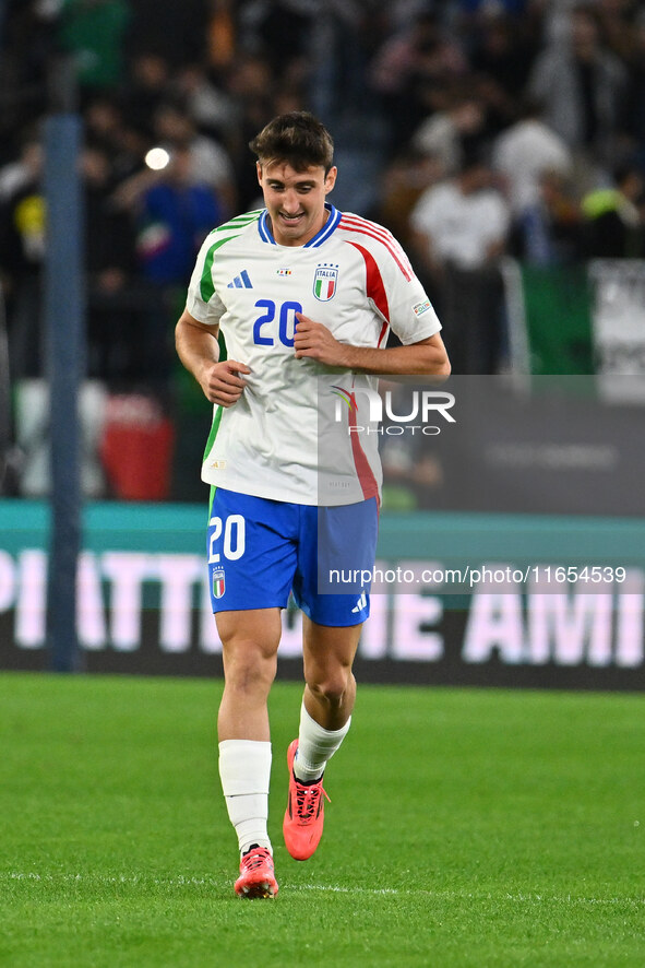 Andrea Cambiaso (ITA) celebrates after scoring the goal of 1-0 during the UEFA National League Matchday 3 match between Italy and Belgium at...