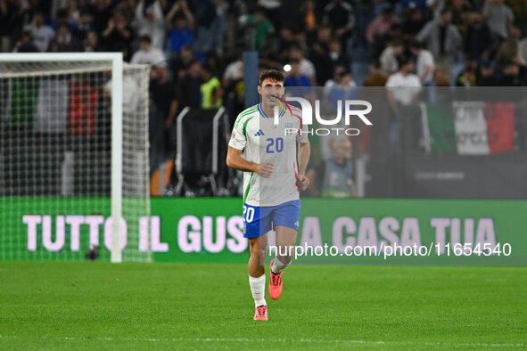 Andrea Cambiaso (ITA) celebrates after scoring the goal of 1-0 during the UEFA National League Matchday 3 match between Italy and Belgium at...