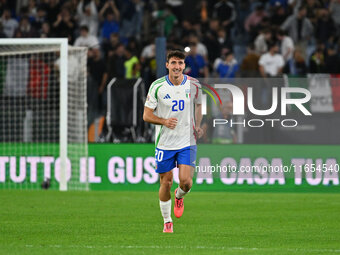 Andrea Cambiaso (ITA) celebrates after scoring the goal of 1-0 during the UEFA National League Matchday 3 match between Italy and Belgium at...