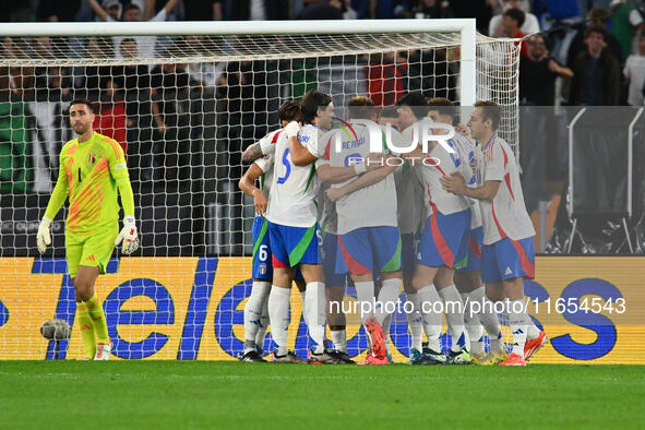 Andrea Cambiaso (ITA) celebrates after scoring the goal of 1-0 during the UEFA National League Matchday 3 match between Italy and Belgium at...