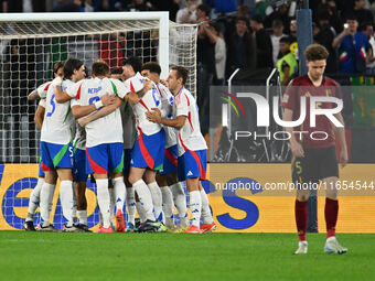 Andrea Cambiaso (ITA) celebrates after scoring the goal of 1-0 during the UEFA National League Matchday 3 match between Italy and Belgium at...