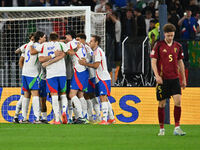 Andrea Cambiaso (ITA) celebrates after scoring the goal of 1-0 during the UEFA National League Matchday 3 match between Italy and Belgium at...