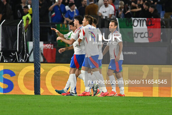 Andrea Cambiaso (ITA) celebrates after scoring the goal of 1-0 during the UEFA National League Matchday 3 match between Italy and Belgium at...