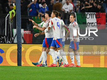 Andrea Cambiaso (ITA) celebrates after scoring the goal of 1-0 during the UEFA National League Matchday 3 match between Italy and Belgium at...