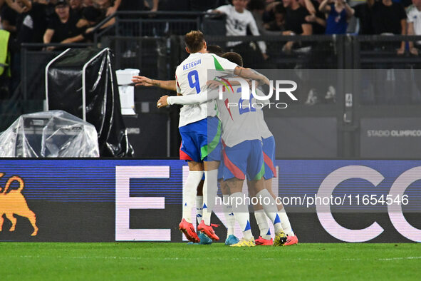 Andrea Cambiaso (ITA) celebrates after scoring the goal of 1-0 during the UEFA National League Matchday 3 match between Italy and Belgium at...