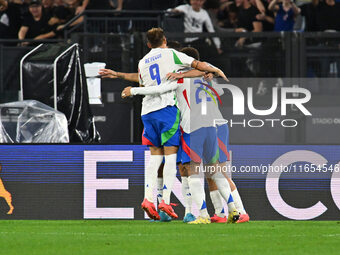 Andrea Cambiaso (ITA) celebrates after scoring the goal of 1-0 during the UEFA National League Matchday 3 match between Italy and Belgium at...