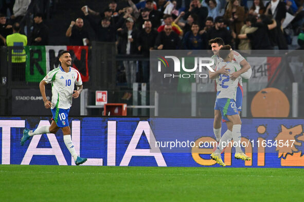 Andrea Cambiaso (ITA) celebrates after scoring the goal of 1-0 during the UEFA National League Matchday 3 match between Italy and Belgium at...