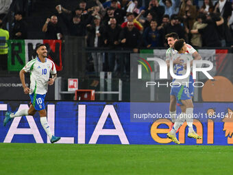 Andrea Cambiaso (ITA) celebrates after scoring the goal of 1-0 during the UEFA National League Matchday 3 match between Italy and Belgium at...