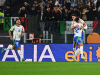 Andrea Cambiaso (ITA) celebrates after scoring the goal of 1-0 during the UEFA National League Matchday 3 match between Italy and Belgium at...