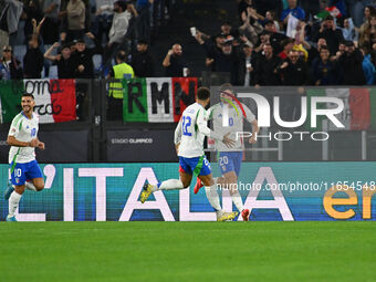 Andrea Cambiaso (ITA) celebrates after scoring the goal of 1-0 during the UEFA National League Matchday 3 match between Italy and Belgium at...