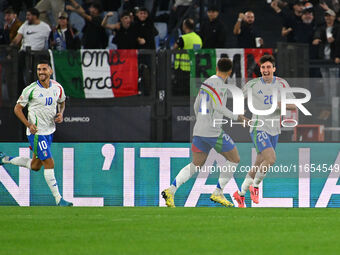 Andrea Cambiaso (ITA) celebrates after scoring the goal of 1-0 during the UEFA National League Matchday 3 match between Italy and Belgium at...