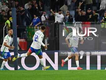 Andrea Cambiaso (ITA) celebrates after scoring the goal of 1-0 during the UEFA National League Matchday 3 match between Italy and Belgium at...