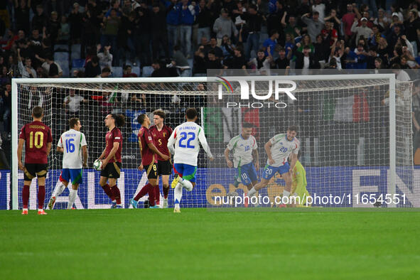 Andrea Cambiaso (ITA) celebrates after scoring the goal of 1-0 during the UEFA National League Matchday 3 match between Italy and Belgium at...