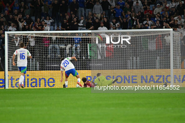 Andrea Cambiaso (ITA) scores the goal of 1-0 during the UEFA National League Matchday 3 match between Italy and Belgium at the Olympic Stadi...