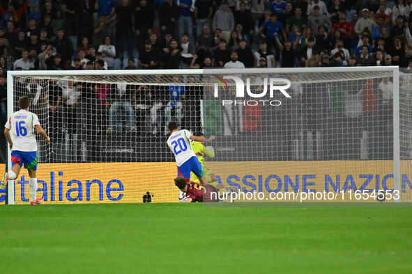 Andrea Cambiaso (ITA) scores the goal of 1-0 during the UEFA National League Matchday 3 match between Italy and Belgium at the Olympic Stadi...