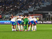 Italy plays against Belgium during the UEFA National League Matchday 3 at the Olympic Stadium in Rome, Italy, on October 10, 2024. (