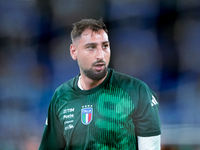 Gianluigi Donnarumma of Italy looks on during the UEFA Nations League 2024/25 League A Group A2 match between Italy and Belgium at Stadio Ol...