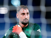 Gianluigi Donnarumma of Italy looks on during the UEFA Nations League 2024/25 League A Group A2 match between Italy and Belgium at Stadio Ol...