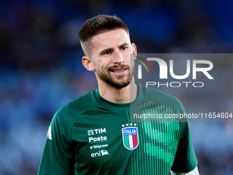 Guglielmo Vicario of Italy looks on during the UEFA Nations League 2024/25 League A Group A2 match between Italy and Belgium at Stadio Olimp...