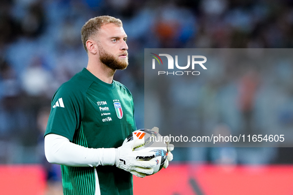 Michele Di Gregorio of Italy looks on during the UEFA Nations League 2024/25 League A Group A2 match between Italy and Belgium at Stadio Oli...