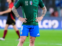 Sandro Tonali of Italy looks on during the UEFA Nations League 2024/25 League A Group A2 match between Italy and Belgium at Stadio Olimpico...