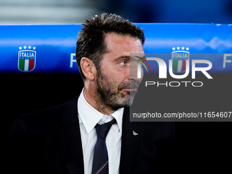 Gianluigi Buffon of Italy looks on during the UEFA Nations League 2024/25 League A Group A2 match between Italy and Belgium at Stadio Olimpi...