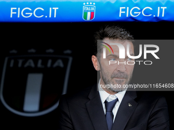 Gianluigi Buffon of Italy looks on during the UEFA Nations League 2024/25 League A Group A2 match between Italy and Belgium at Stadio Olimpi...