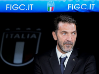 Gianluigi Buffon of Italy looks on during the UEFA Nations League 2024/25 League A Group A2 match between Italy and Belgium at Stadio Olimpi...