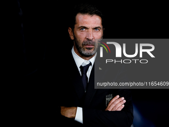 Gianluigi Buffon of Italy looks on during the UEFA Nations League 2024/25 League A Group A2 match between Italy and Belgium at Stadio Olimpi...