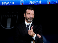 Gianluigi Buffon of Italy looks on during the UEFA Nations League 2024/25 League A Group A2 match between Italy and Belgium at Stadio Olimpi...