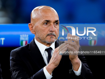 Luciano Spalletti head coach of Italy looks on during the UEFA Nations League 2024/25 League A Group A2 match between Italy and Belgium at S...