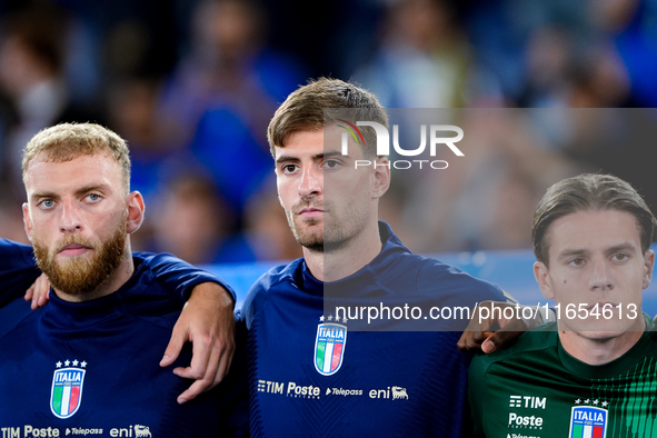 Matteo Gabbia of Italy looks on during the UEFA Nations League 2024/25 League A Group A2 match between Italy and Belgium at Stadio Olimpico...