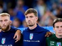 Matteo Gabbia of Italy looks on during the UEFA Nations League 2024/25 League A Group A2 match between Italy and Belgium at Stadio Olimpico...