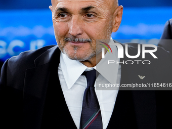 Luciano Spalletti head coach of Italy looks on during the UEFA Nations League 2024/25 League A Group A2 match between Italy and Belgium at S...