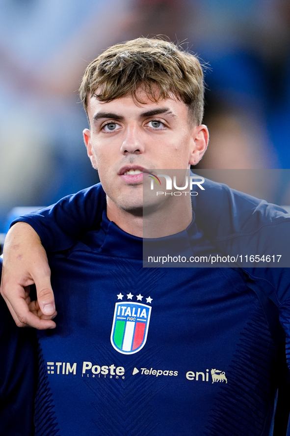 Daniel Maldini of Italy looks on during the UEFA Nations League 2024/25 League A Group A2 match between Italy and Belgium at Stadio Olimpico...