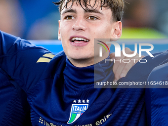 Niccolo' Pisilli of Italy looks on during the UEFA Nations League 2024/25 League A Group A2 match between Italy and Belgium at Stadio Olimpi...