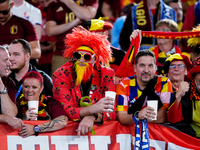 Supporters of Belgium during the UEFA Nations League 2024/25 League A Group A2 match between Italy and Belgium at Stadio Olimpico on October...