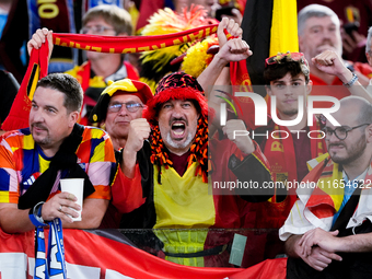 Supporters of Belgium during the UEFA Nations League 2024/25 League A Group A2 match between Italy and Belgium at Stadio Olimpico on October...