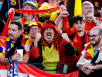 Supporters of Belgium during the UEFA Nations League 2024/25 League A Group A2 match between Italy and Belgium at Stadio Olimpico on October...