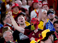 Supporters of Belgium during the UEFA Nations League 2024/25 League A Group A2 match between Italy and Belgium at Stadio Olimpico on October...