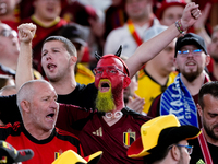 Supporters of Belgium during the UEFA Nations League 2024/25 League A Group A2 match between Italy and Belgium at Stadio Olimpico on October...