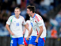 Andrea Cambiaso of Italy celebrates after scoring first goal during the UEFA Nations League 2024/25 League A Group A2 match between Italy an...