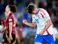 Andrea Cambiaso of Italy celebrates after scoring first goal during the UEFA Nations League 2024/25 League A Group A2 match between Italy an...