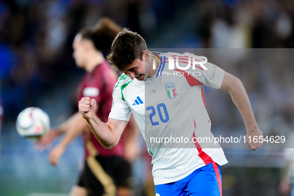 Andrea Cambiaso of Italy celebrates after scoring first goal during the UEFA Nations League 2024/25 League A Group A2 match between Italy an...