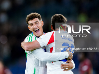 Andrea Cambiaso of Italy celebrates after scoring first goal during the UEFA Nations League 2024/25 League A Group A2 match between Italy an...