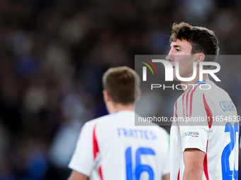 Andrea Cambiaso of Italy celebrates after scoring first goal during the UEFA Nations League 2024/25 League A Group A2 match between Italy an...