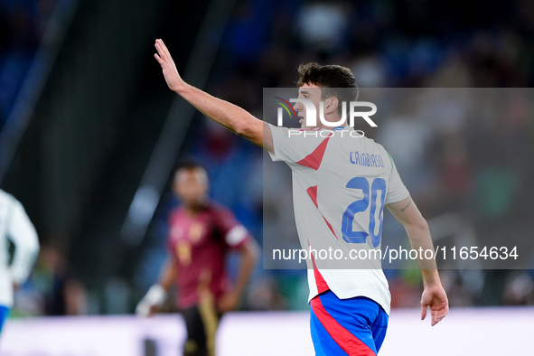 Andrea Cambiaso of Italy celebrates after scoring first goal during the UEFA Nations League 2024/25 League A Group A2 match between Italy an...